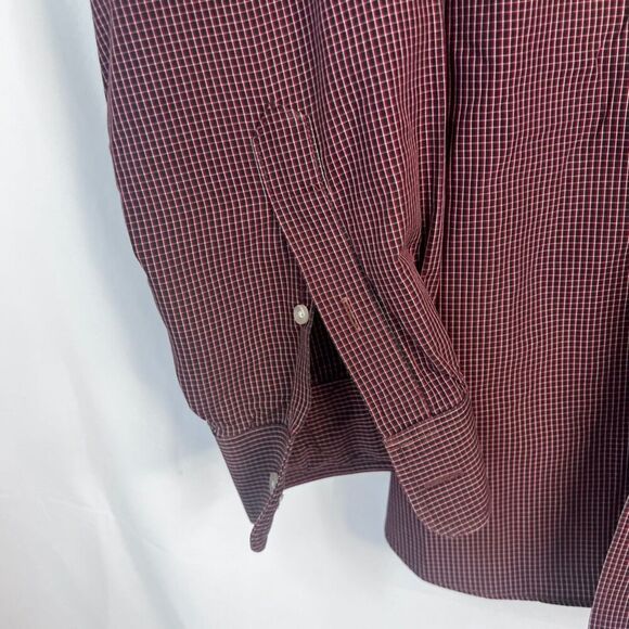 Roundtree & Yorke Gold Label Non Iron Subtle Plaid Cotton Button Front Size XL - Picture 8 of 10